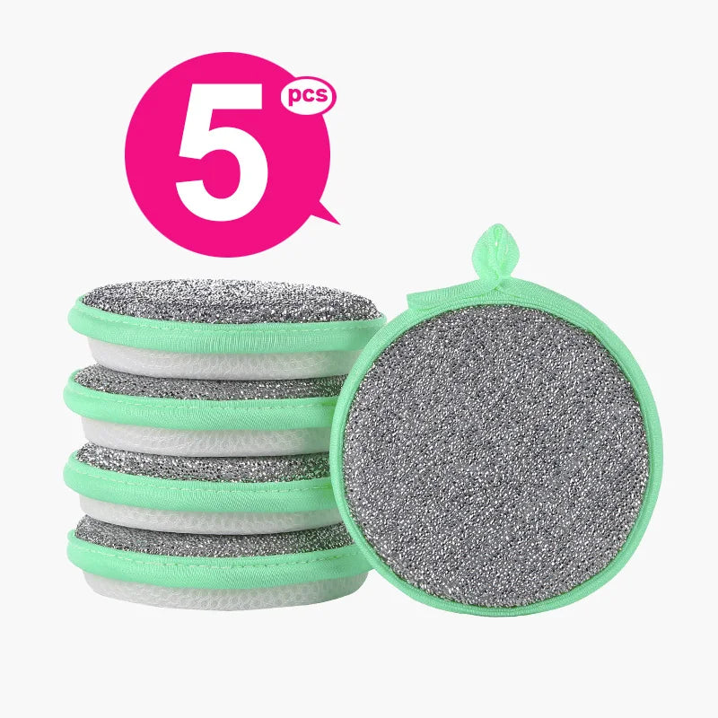 Double-Sided Dishwashing Sponge – Reusable Dish Wash Sponge for Pans, Pots, and Kitchen Cleaning