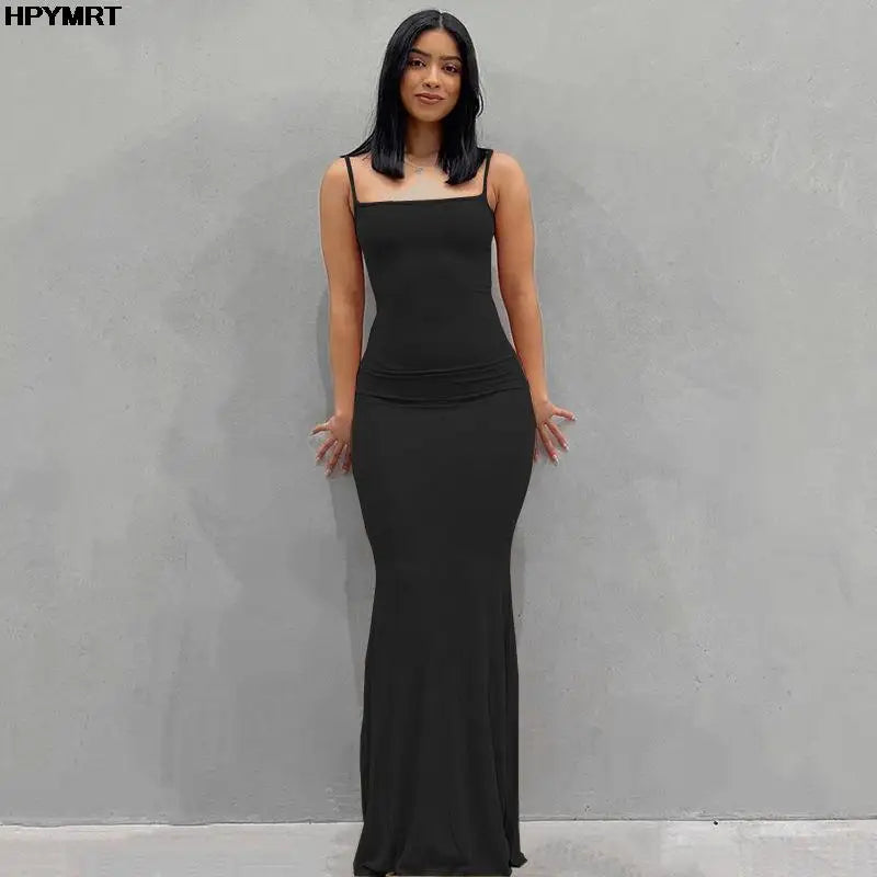 Women’s Satin Slip Maxi Dress Sleeveless Backless Bodycon Gown, Elegant Slim Fit Party Evening Dress for Spring and Special Occasions