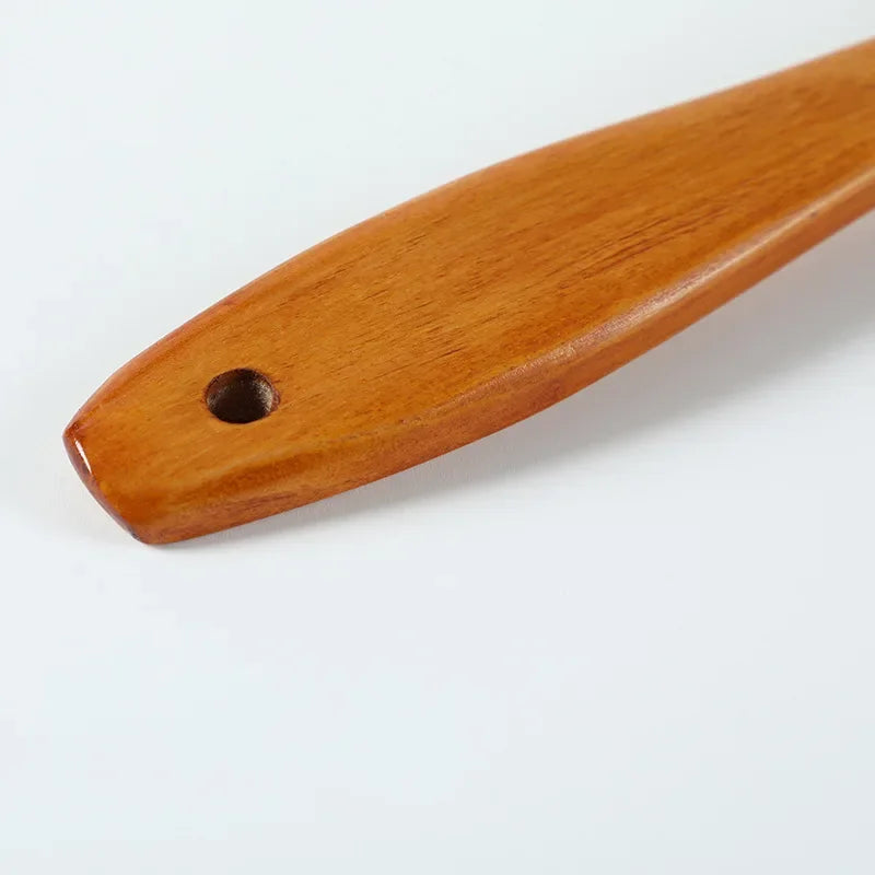 Bamboo Wood Spatula 39cm – Long Handle Wooden Cooking Spatula Safe for Non-Stick Pans