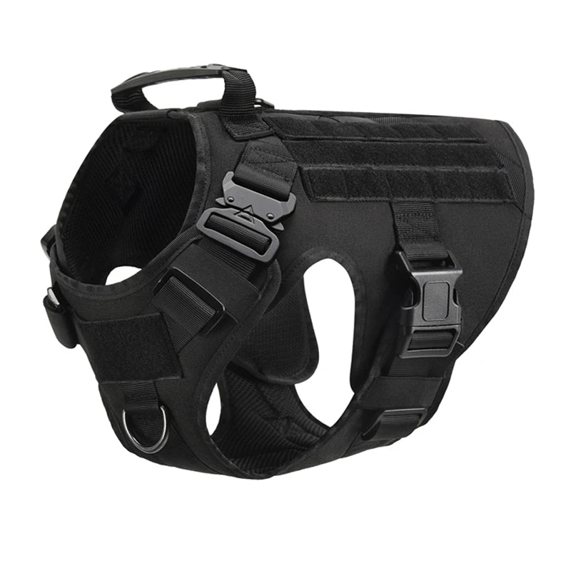Tactical Dog Harness and Leash Set for Large and Medium Dogs, Military-Style Training Vest for German Shepherd, Golden Retriever, and Working Breeds