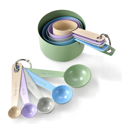 Stainless Steel Measuring Cup and Spoon Set with Handle – Accurate Scale Kitchen Tools for Baking and Cooking