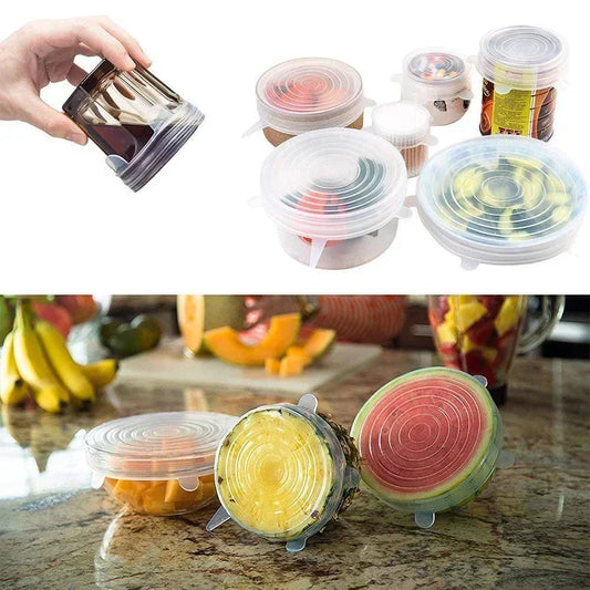 Silicone Stretch Lid – Reusable Food Cover Sealed Bowl Storage Kitchen Accessory