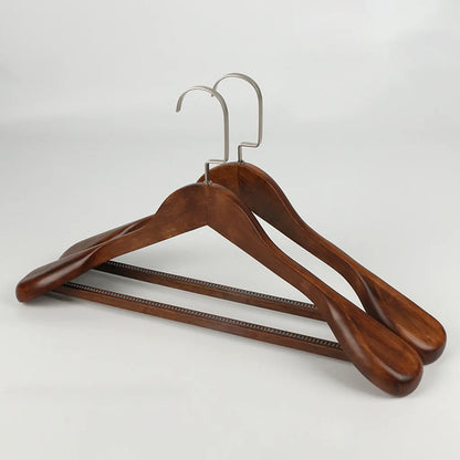 Wide Shoulder Wooden Clothes Hanger – Heavy-Duty Suit & Coat Hanger for Wardrobe Storage