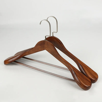 Wide Shoulder Wooden Clothes Hanger – Heavy-Duty Suit & Coat Hanger for Wardrobe Storage