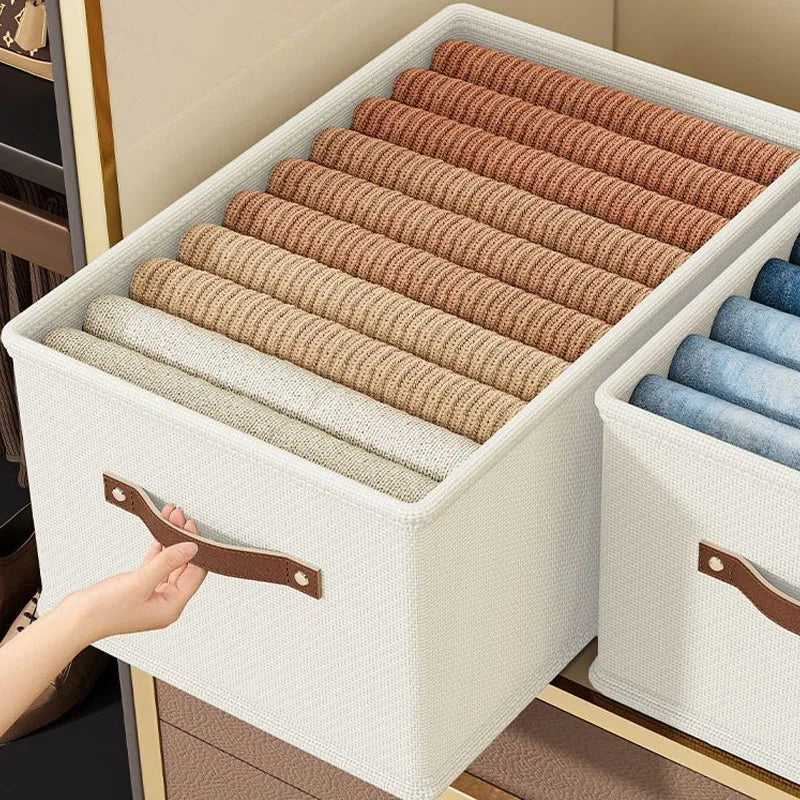 Oxford Fabric Storage Basket – Uncovered Clothing & Toy Organizer Box for Bedroom & Cabinet