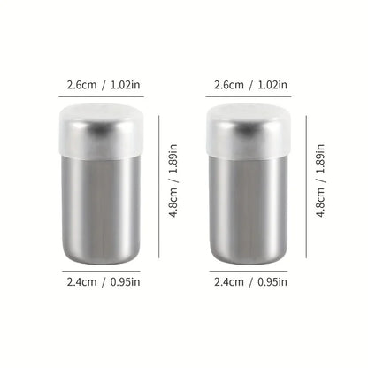 Food-Grade Stainless Steel Spice Jar – Mini Portable Salt and Pepper Shaker Leak-Proof for Camping and Picnic