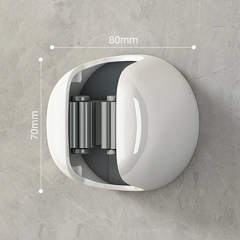 Self-Adhesive Roller Mop Hooks – Wall-Mounted Broom & Cleaning Tool Organizer Rack for Bathroom & Home