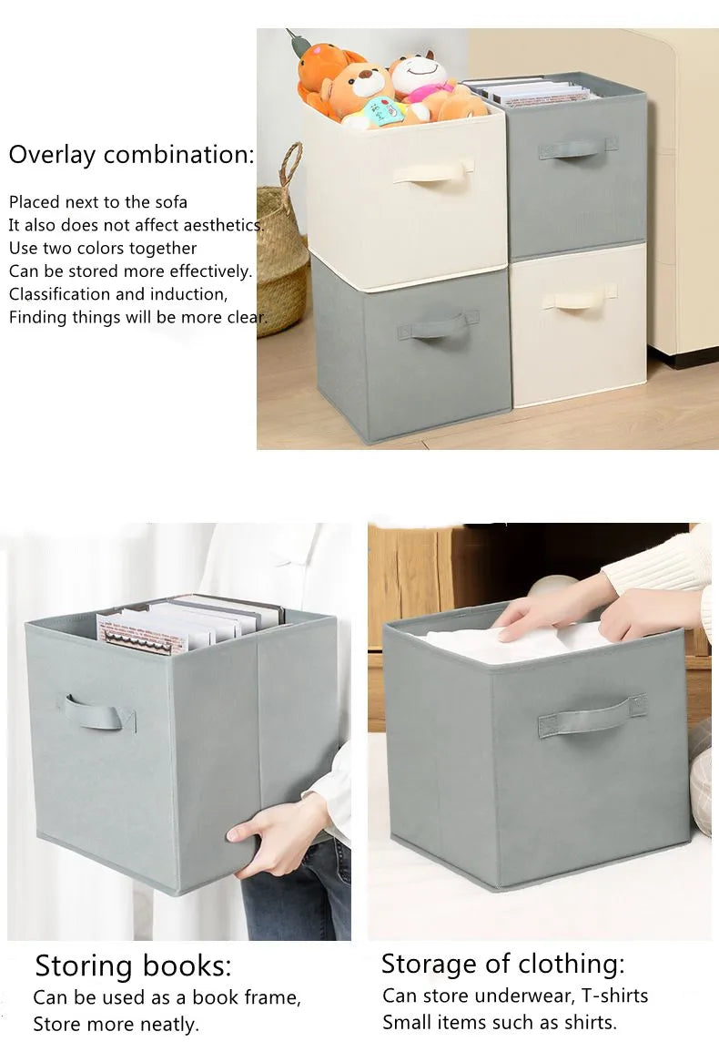 Non-Woven Fabric Storage Bin – Cabinet & Drawer Organizer for Clothes, Underwear & Toys