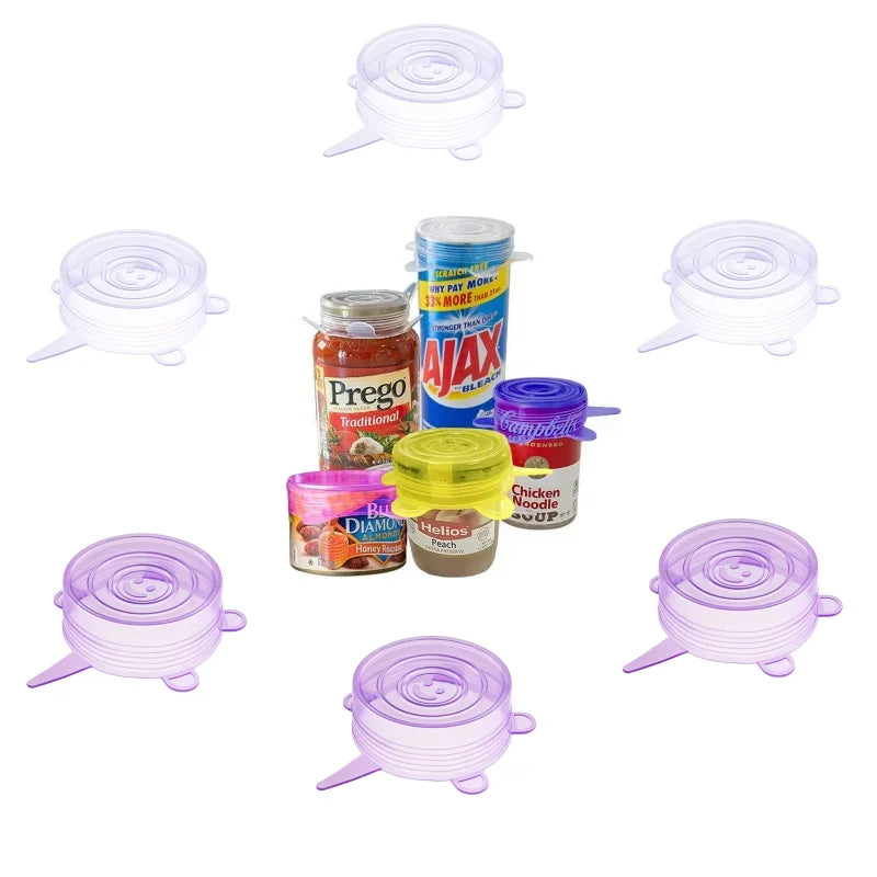 Small Silicone Stretch Lids 8 Pack – 2.5 Inch Reusable Stretch Covers for Cups, Cans, and Wide Mouth Mason Jars