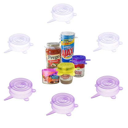 Small Silicone Stretch Lids 8 Pack – 2.5 Inch Reusable Stretch Covers for Cups, Cans, and Wide Mouth Mason Jars