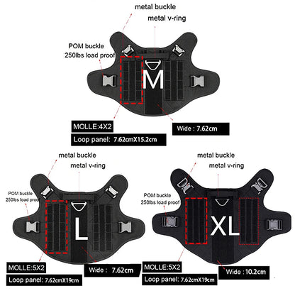Tactical Dog Harness and Leash Set for Large and Medium Dogs, Military-Style Training Vest for German Shepherd, Golden Retriever, and Working Breeds
