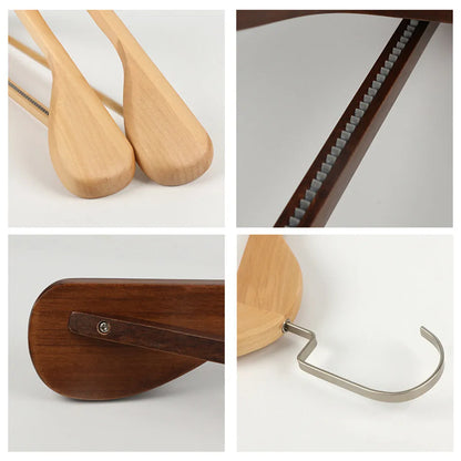 Wide Shoulder Wooden Clothes Hanger – Heavy-Duty Suit & Coat Hanger for Wardrobe Storage