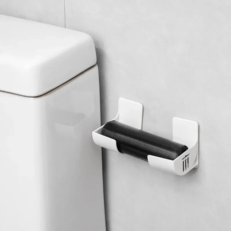2/4PCS Wall Mounted Trash Bag Holder – Garbage Bag Storage Box & Plastic Film Dispenser for Kitchen
