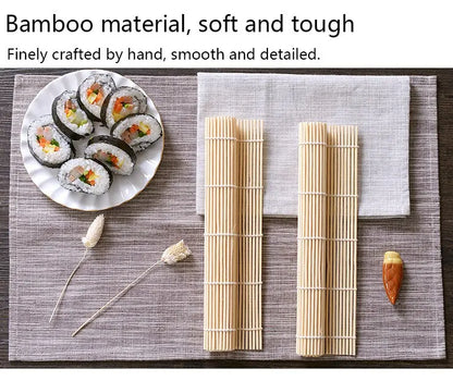 DIY Bamboo Sushi Maker Rolling Mat – Sushi Tools Rice Roller Hand Maker Kitchen Gadget