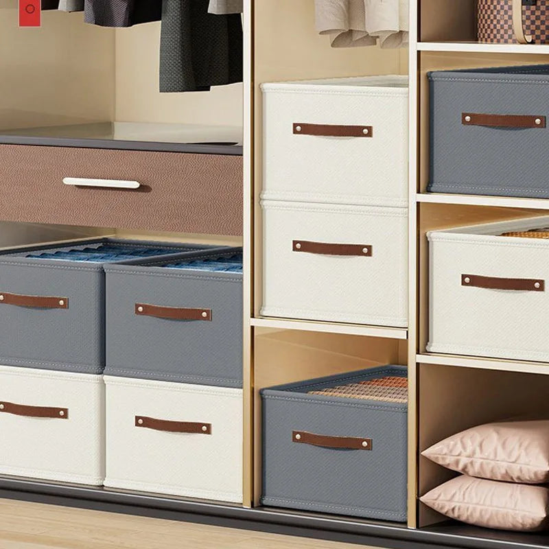 Oxford Fabric Storage Basket – Uncovered Clothing & Toy Organizer Box for Bedroom & Cabinet