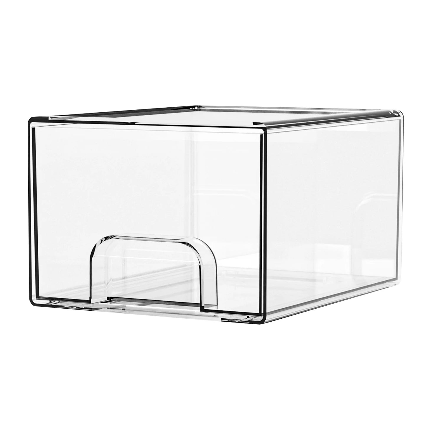 4 Pack Transparent Stackable Storage Drawers, Acrylic Cosmetic Organizer for Bathroom & Vanity