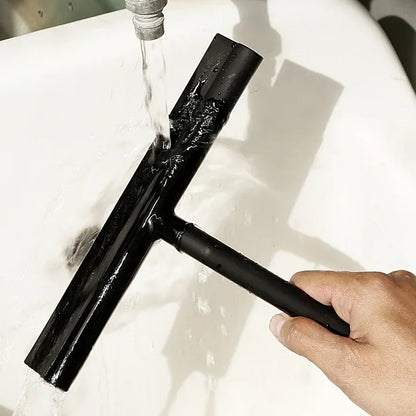 Shower Squeegee Window Glass Wiper – Silicone Scraper Cleaner Brush with Long Handle for Bathroom Mirrors