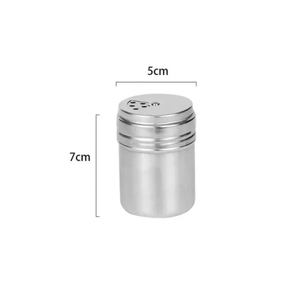 Multi-Purpose Stainless Steel Seasoning Jar – Salt Sugar Bottle with Rotating Cover Spice Pepper Shaker