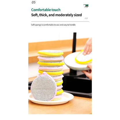 Dishwashing Sponge Reusable Washable – Double-Sided Magic Sponge for Kitchen Cleaning