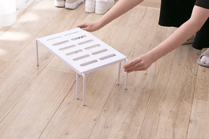 Adjustable ABS Shoe Rack Organizer, Extensible Telescopic Shoe Hanger for Wardrobe & Cabinet Storage