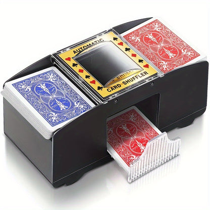 Durable Plastic Automatic Card Shuffler - Perfect for Family Game Nights And Poker Enthusiasts, This Easy-To-Use Transparent Shuffler Is Ideal for Those Aged 14 And Above, Without Battery
