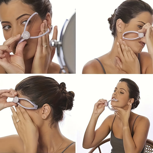 1pc Painless Facial Hair Remover - Suitable for Cheeks, Eyebrows, And Chin with Spring Thread Epilator - Portable Beauty Tool