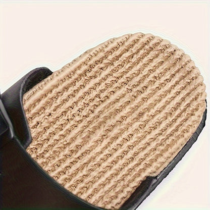 Men'S Quick-Dry Breathable Slide Sandals - Comfortable Indoor/Outdoor Summer Beach Shoes with Double Buckle Closure, Stylish Brown Faux Cover Design for Casual Wear, Beach Footwear | Stylish Men'S Sandals | EVA Sole Sandals