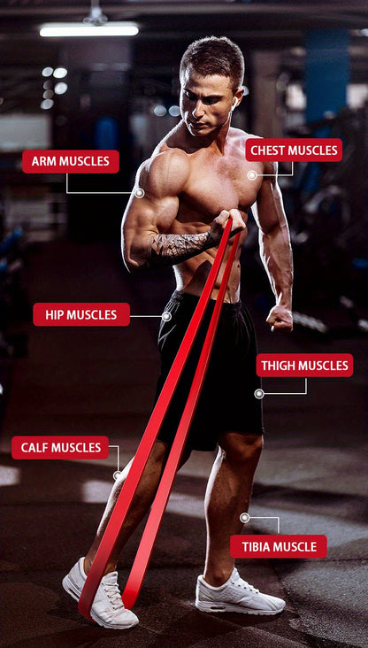 1pc Elastic Resistance Band Exercise Expander Stretch Fitness Rubber Band Pull Up Assist Bands For Training Pilates Home Gym Workout