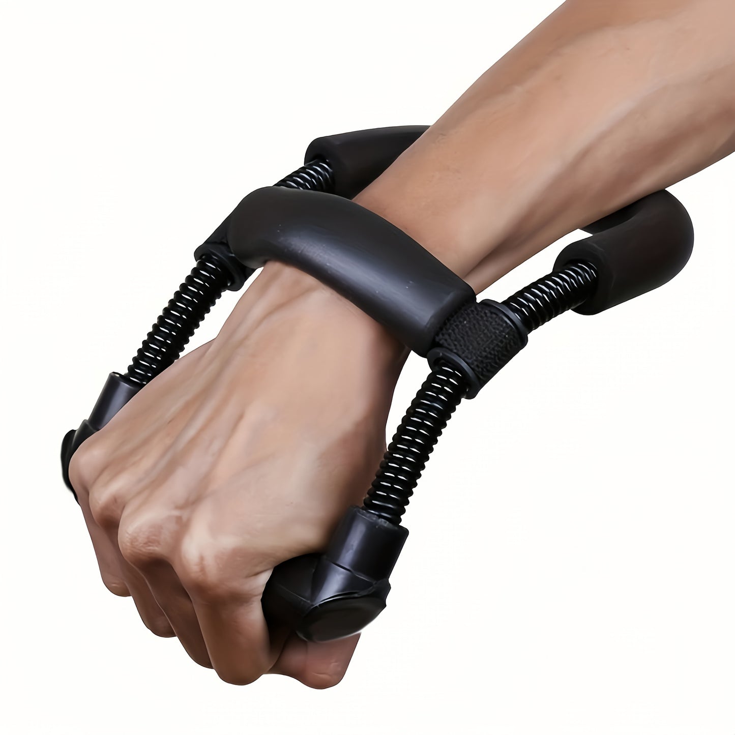 Adjustable Wrist Strengthener & Grip Trainer - Heavy-Duty Stainless Steel Forearm & Hand Workout Equipment for Athletes, Musicians, Injury Recovery - Portable Home Gym Fitness Tool, Black, Muscle Trainer, Ergonomic Design, No