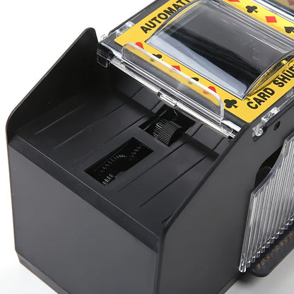 Durable Plastic Automatic Card Shuffler - Perfect for Family Game Nights And Poker Enthusiasts, This Easy-To-Use Transparent Shuffler Is Ideal for Those Aged 14 And Above, Without Battery