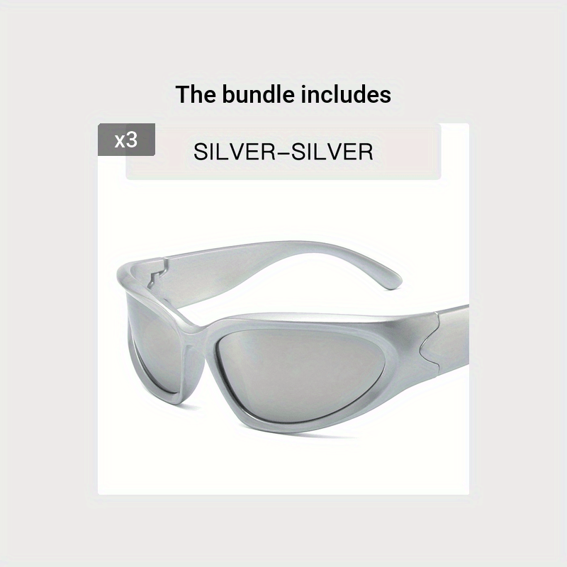Classic Punk Women Steampunk Oval Wrap Around Mirrored Cycling Eyewear fashion glasses
