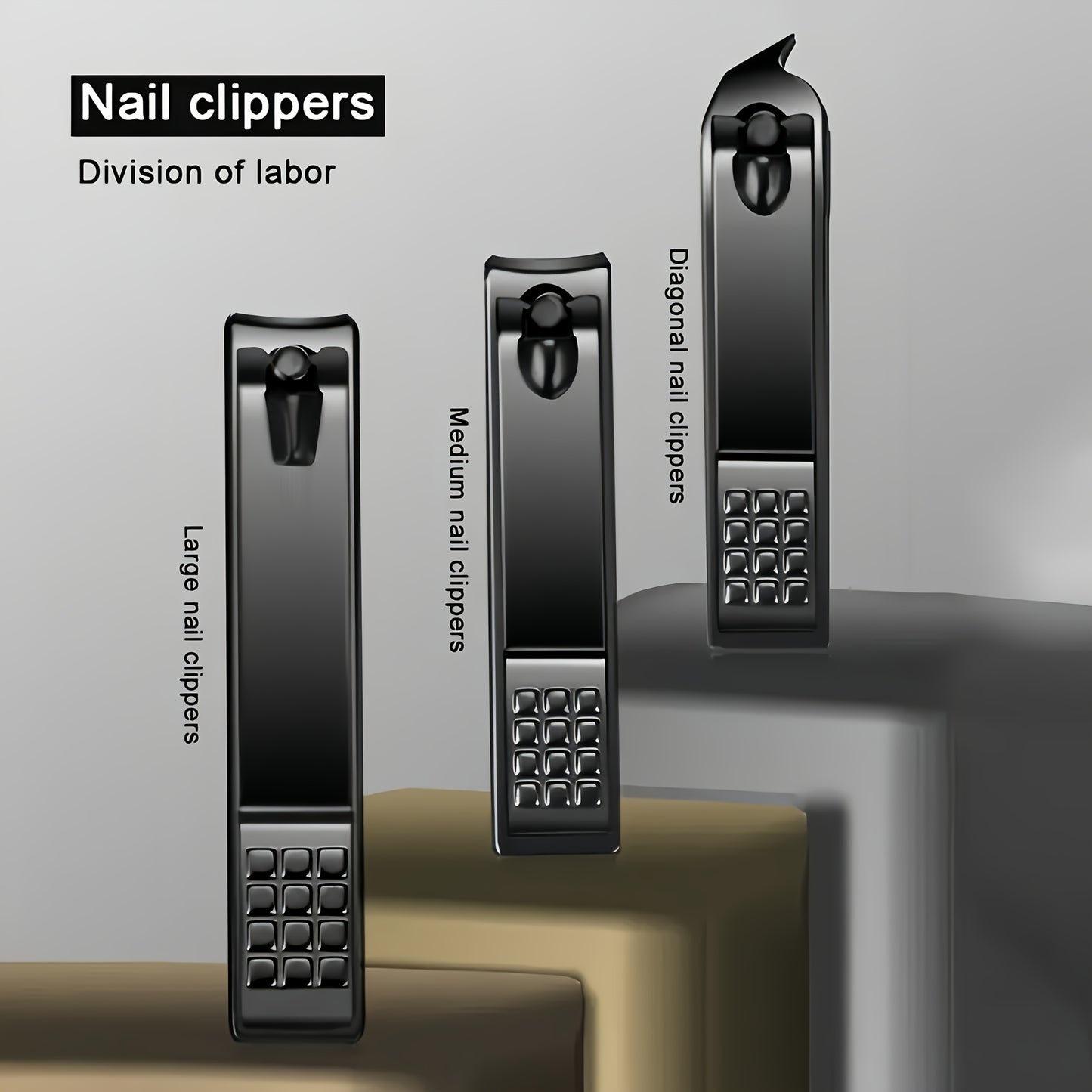 8/15/24 classic black series nail care sets, travel manicure pedicure sets, including nail clippers, cuticle trimmers, tweezers-sharp blades, precise trimming, and essential beauty tools for finger and toenail care-family hyd
