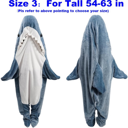 Wearable Shark Blanket Hoodie & Shark Sleeping Bag - Soft Cozy Shark Costume for &, Bedspread with Shark Bedcover, Machine Washable Shark Themed Sleepwear for Themed Parties & Bedtime ()