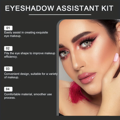 Eye Makeup Assistant - 2 Special Eyeshadow Brushes, Eyeshadow Tools, Quick Makeup Templates, Eyeshadow Molds, Suitable for Female Beginners, Help You Achieve Professional Effects with Minimal Effort, Make Up Anytime and Anywh