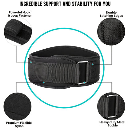 1pc EVA Gym Weightlifting Belt, Adjustable Waist Back Support, Hook-and-Loop Closure, Hand Wash Only, Uncharged, for Squat Dumbbell Barbell Deadlifts Training Fitness