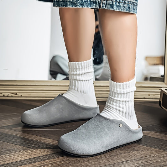 Men's Vintage Slip-On Mules with Soft Sole, Non-Slip, Versatile for Home and Outdoor Wear, Comfortable and Stylish Everyday Shoes