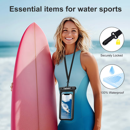 2 Pack 17.78 cm Phone | For iPhone16Pro 15 14 13 12 11 Pro Max XS Plus for galaxy Phone, PVC Dry Bags for Diving, Swimming, Snorkeling and Beach Adventures