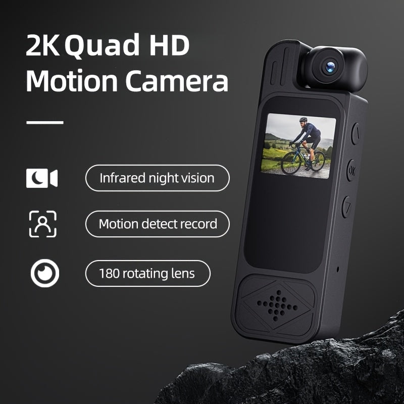 Portable Body Camera Equipped with Infrared Night Vision, Motion Detection, And a 180° Adjustable Lens, Ideal for Sports, Cycling, Fishing, And Various Events - Perfect for Halloween, Christmas, Mother'S Day, Or Birthdays