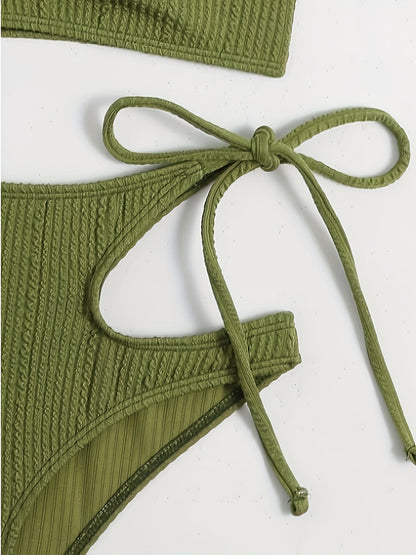 New Split Bikini High Waist European and American Women's Swimwear Women's Vacation Swimwear