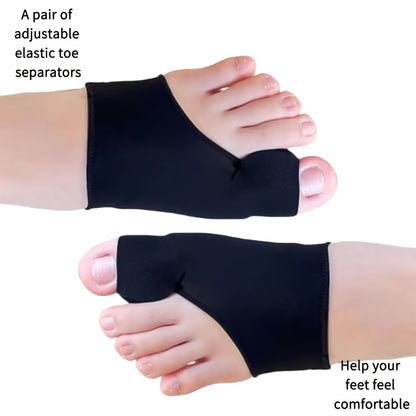 A Pair of Adjustable Elastic Toe Separators, Unisex Gel Toe And Thumb Separators with Gel Pads - Designed for Foot Comfort - Suitable for Nighttime Use, Hiking, Camping - a Perfect Gift for Both Men And Women for Christmas An