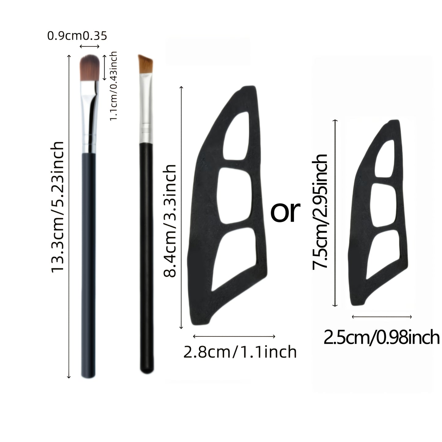 Eye Makeup Assistant - 2 Special Eyeshadow Brushes, Eyeshadow Tools, Quick Makeup Templates, Eyeshadow Molds, Suitable for Female Beginners, Help You Achieve Professional Effects with Minimal Effort, Make Up Anytime and Anywh