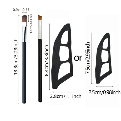 Eye Makeup Assistant - 2 Special Eyeshadow Brushes, Eyeshadow Tools, Quick Makeup Templates, Eyeshadow Molds, Suitable for Female Beginners, Help You Achieve Professional Effects with Minimal Effort, Make Up Anytime and Anywh