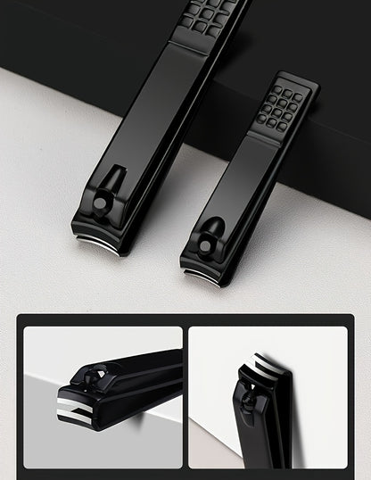 8/15/24 classic black series nail care sets, travel manicure pedicure sets, including nail clippers, cuticle trimmers, tweezers-sharp blades, precise trimming, and essential beauty tools for finger and toenail care-family hyd