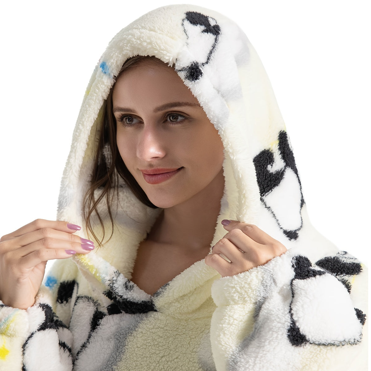 Wearable Blanket Hoodie Plush Soft Warm Hoodie Blanket, Comfy Sweatshirt with Big Pocket for Women & Men Adults