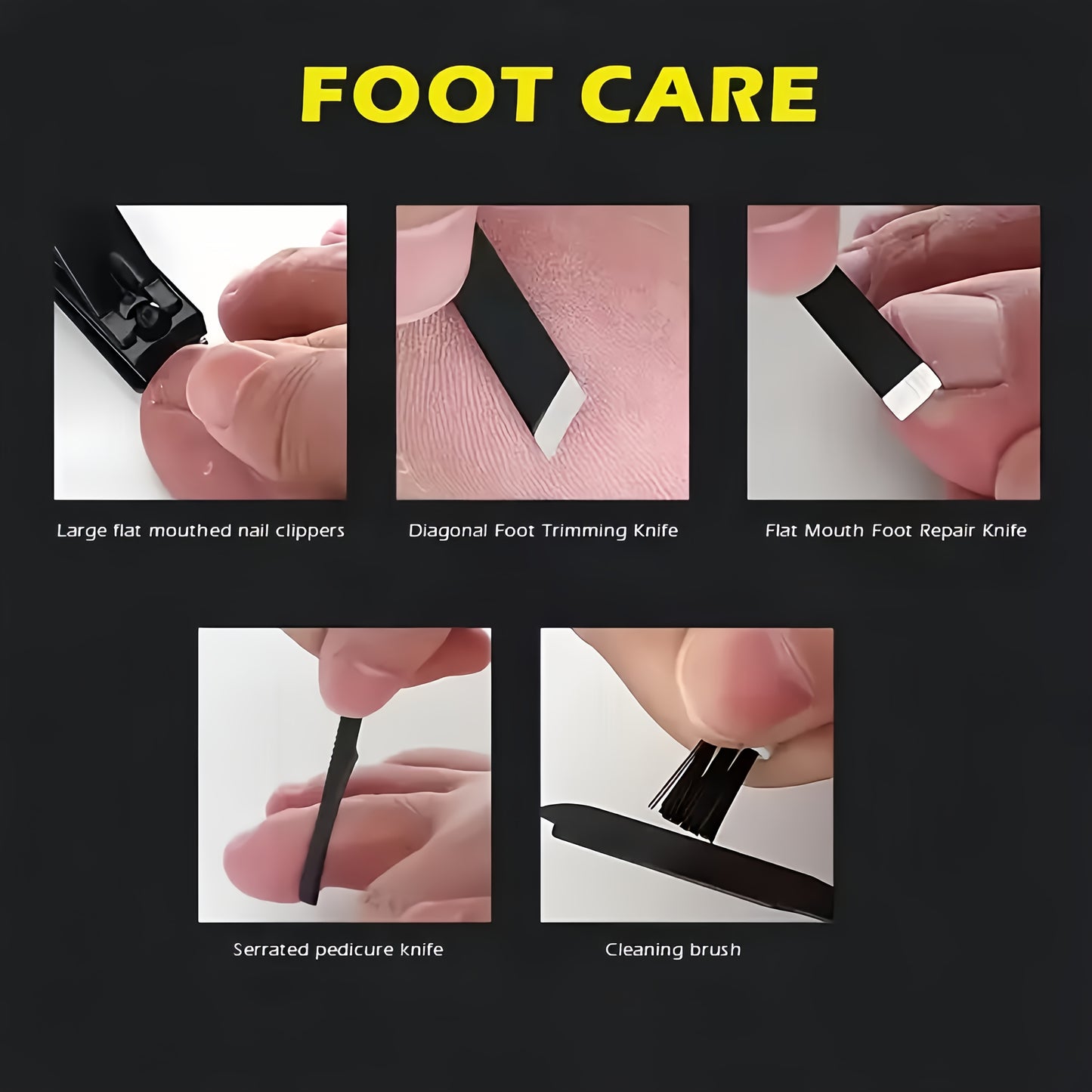 8/15/24 classic black series nail care sets, travel manicure pedicure sets, including nail clippers, cuticle trimmers, tweezers-sharp blades, precise trimming, and essential beauty tools for finger and toenail care-family hyd