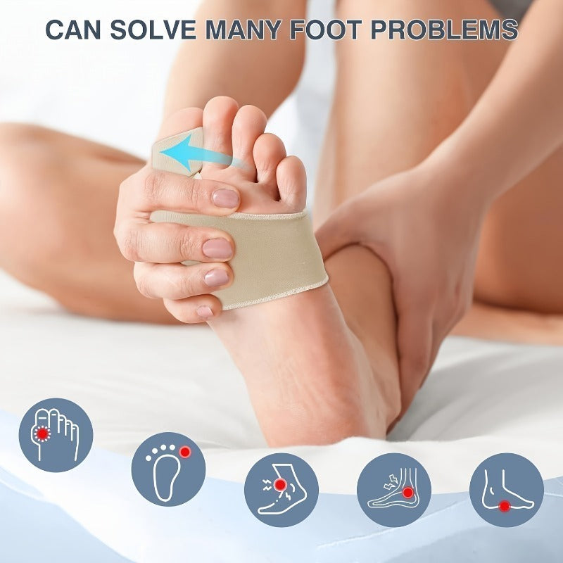 A Pair of Adjustable Elastic Toe Separators, Unisex Gel Toe And Thumb Separators with Gel Pads - Designed for Foot Comfort - Suitable for Nighttime Use, Hiking, Camping - a Perfect Gift for Both Men And Women for Christmas An