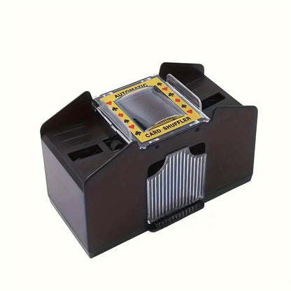 Durable Plastic Automatic Card Shuffler - Perfect for Family Game Nights And Poker Enthusiasts, This Easy-To-Use Transparent Shuffler Is Ideal for Those Aged 14 And Above, Without Battery