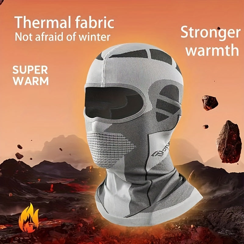 Windproof Thermal Ski & Motorcycle  Mask - Full Face & Head Cover for Men & Women, Cold Weather Riding Gear, Winter Sports with Adjustable Fit, Windproof Fabric (No Power Required) - Skiing, Snowboarding, Motorc
