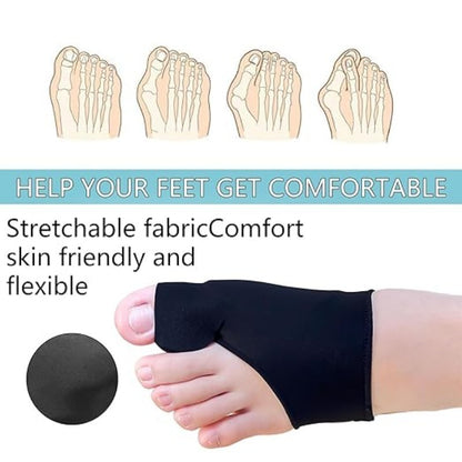 A Pair of Adjustable Elastic Toe Separators, Unisex Gel Toe And Thumb Separators with Gel Pads - Designed for Foot Comfort - Suitable for Nighttime Use, Hiking, Camping - a Perfect Gift for Both Men And Women for Christmas An