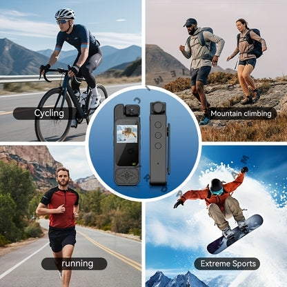 Portable Body Camera Equipped with Infrared Night Vision, Motion Detection, And a 180° Adjustable Lens, Ideal for Sports, Cycling, Fishing, And Various Events - Perfect for Halloween, Christmas, Mother'S Day, Or Birthdays